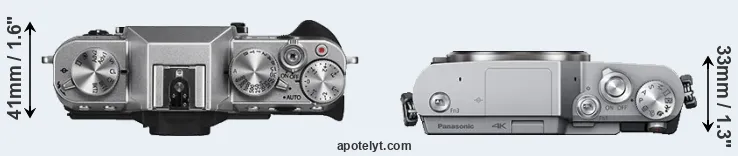 Compare X-T10 versus GX800 top