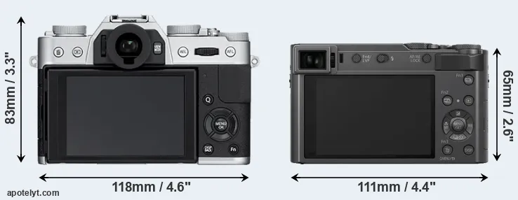 Comparison X-T10 or ZS200 rear
