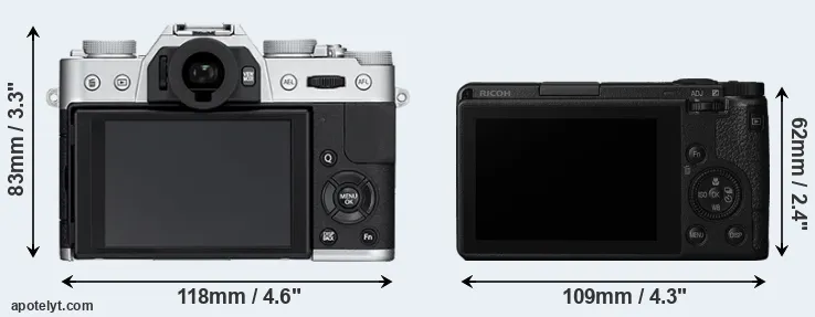 Comparison X-T10 or GR III rear