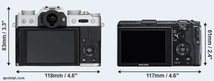Comparison X-T10 or GR rear
