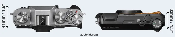 Compare X-T10 versus WG-6 top