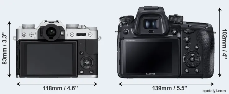 Comparison X-T10 or NX1 rear