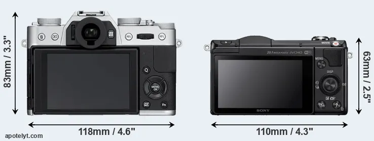 Comparison X-T10 or A5000 rear