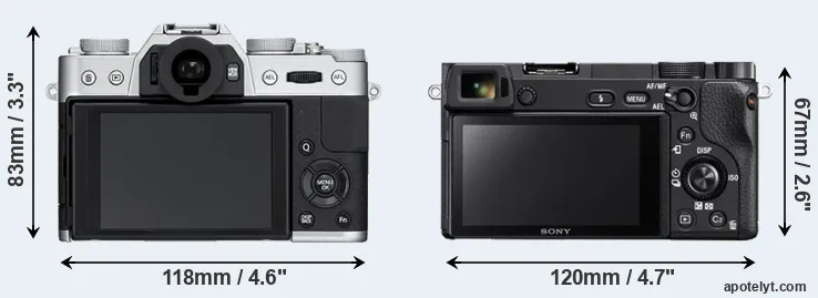Comparison X-T10 or A6300 rear