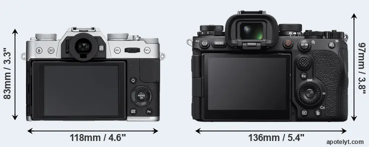 Comparison X-T10 or A9 III rear