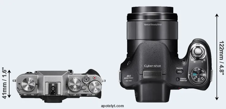 Compare X-T10 versus H400 top