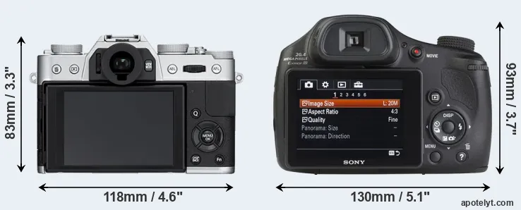Comparison X-T10 or HX350 rear