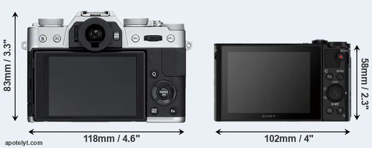 Comparison X-T10 or HX80 rear