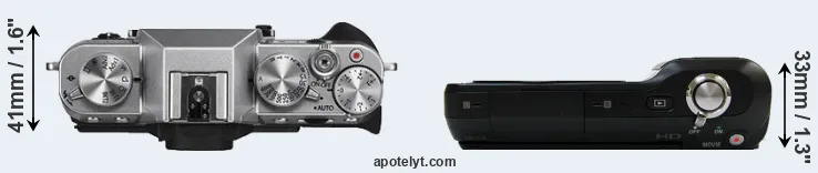 Compare X-T10 versus NEX-3 top