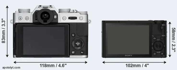 Comparison X-T10 or RX100 rear