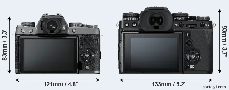 Comparison X-T100 or X-T3 rear