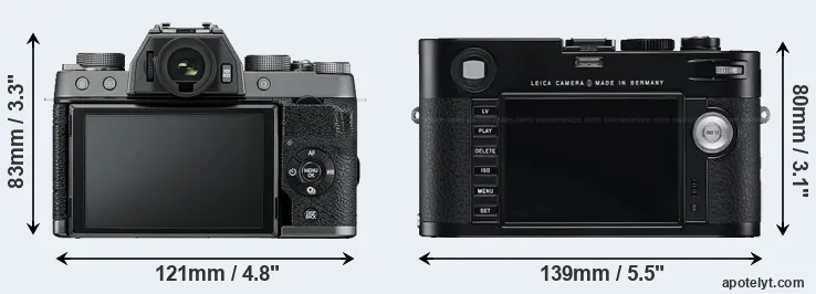 Comparison X-T100 or M Typ 240 rear