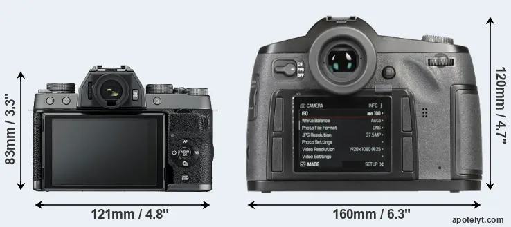 Comparison X-T100 or S-E Typ 006 rear