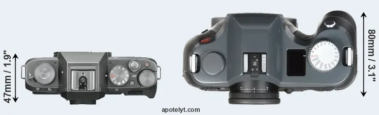 Compare X-T100 versus S-E Typ 006 top