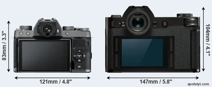 Comparison X-T100 or Leica SL rear