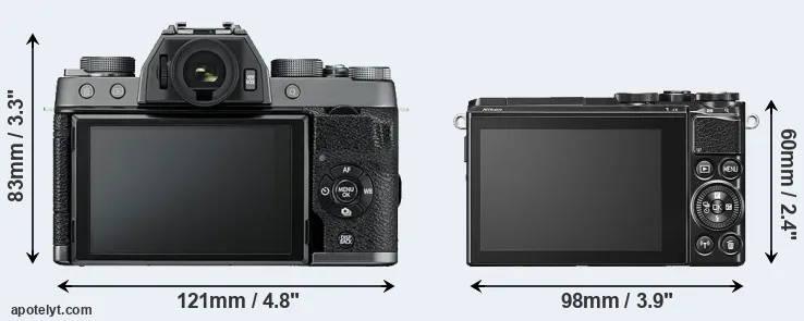 Comparison X-T100 or J5 rear