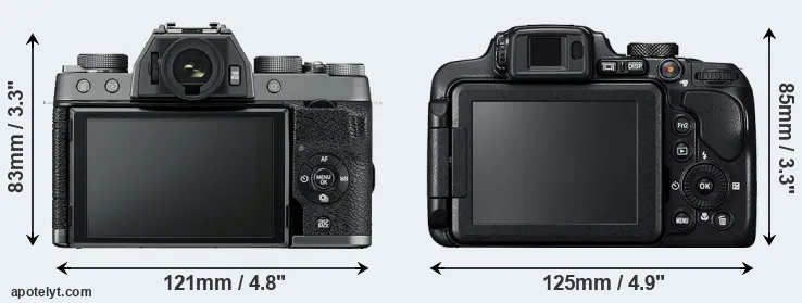 Comparison X-T100 or B700 rear