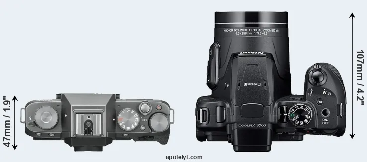 Compare X-T100 versus B700 top