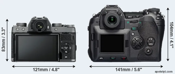 Comparison X-T100 or E-1 rear