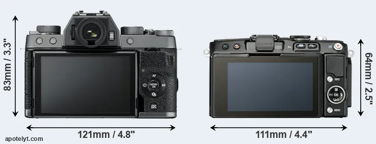 Comparison X-T100 or E-PL5 rear