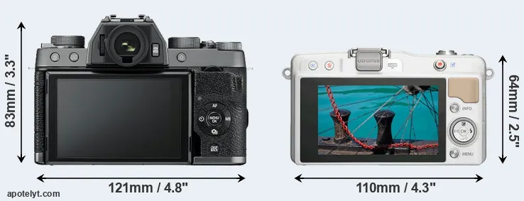 Comparison X-T100 or E-PM2 rear