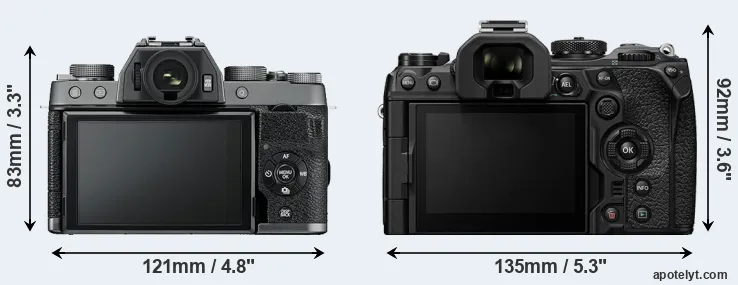 Comparison X-T100 or OM-1 rear
