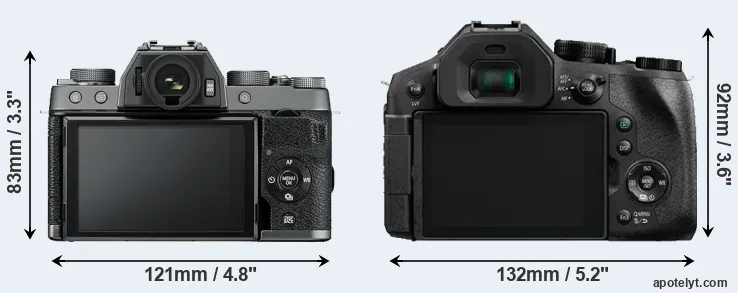 Comparison X-T100 or FZ330 rear