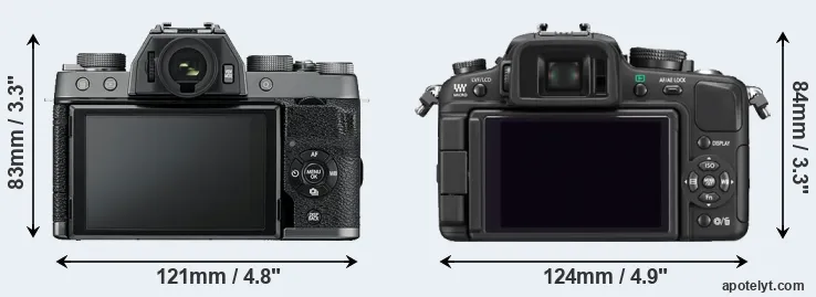 Comparison X-T100 or G1 rear