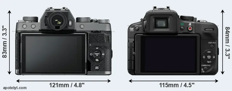 Comparison X-T100 or G3 rear
