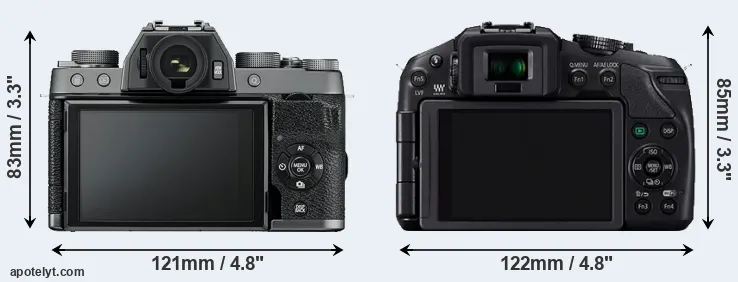 Comparison X-T100 or G6 rear