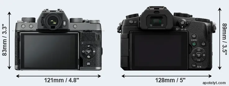 Comparison X-T100 or G85 rear