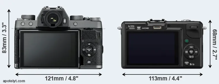 Comparison X-T100 or GF2 rear