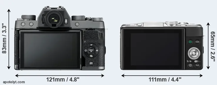 Comparison X-T100 or GF6 rear