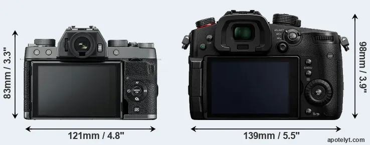Comparison X-T100 or GH5s rear