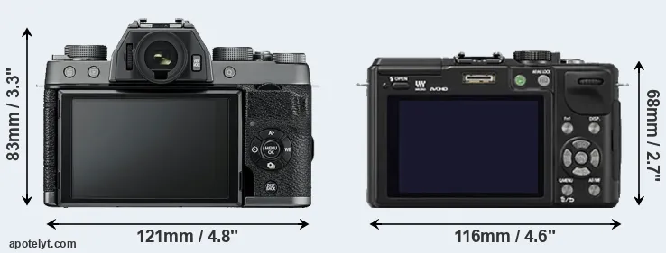 Comparison X-T100 or GX1 rear