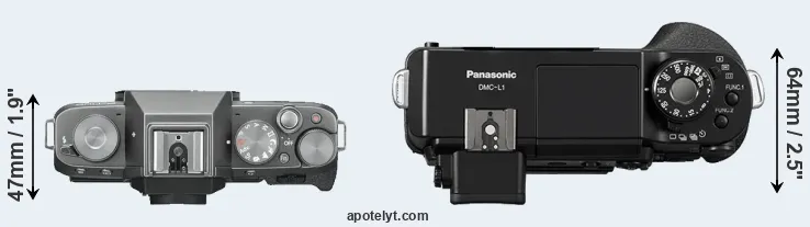 Compare X-T100 versus L1 top