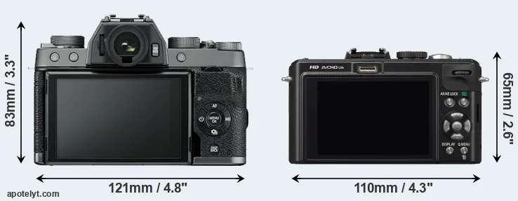 Comparison X-T100 or LX5 rear