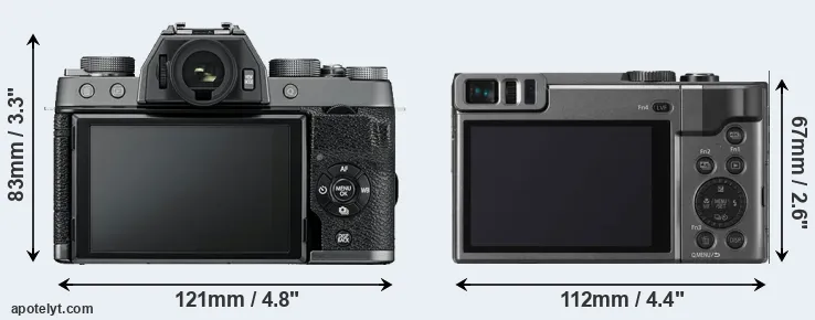Comparison X-T100 or TZ90 rear