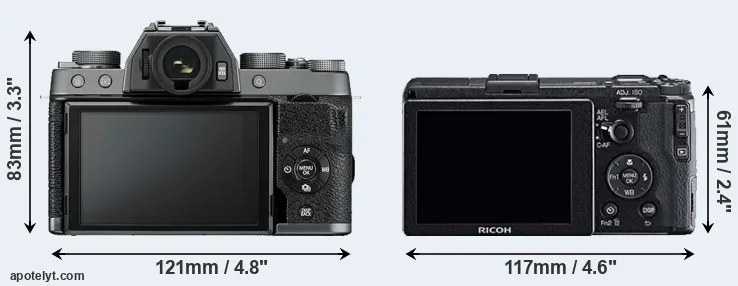 Comparison X-T100 or GR rear