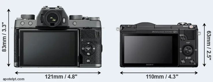 Comparison X-T100 or A5000 rear