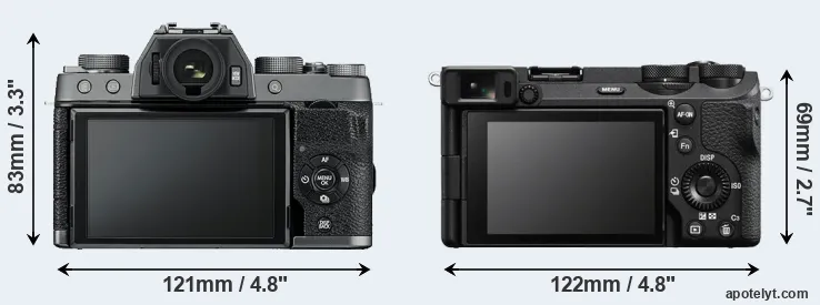 Comparison X-T100 or A6700 rear