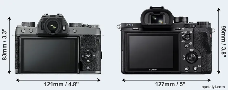 Comparison X-T100 or A7S II rear