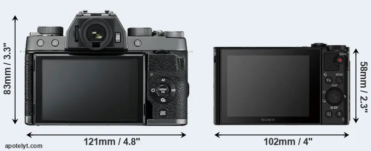 Comparison X-T100 or HX80 rear