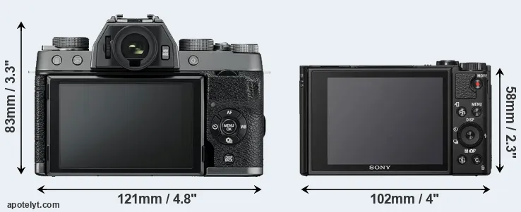 Comparison X-T100 or HX95 rear