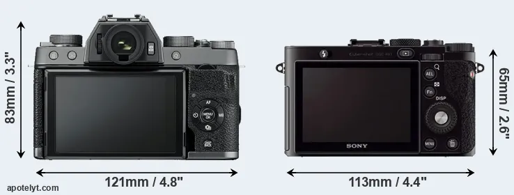 Comparison X-T100 or RX1 rear