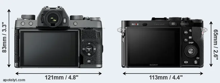 Comparison X-T100 or RX1R II rear