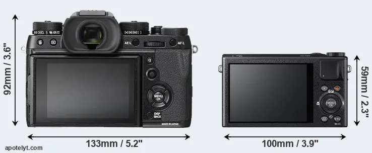 Comparison X-T2 or XQ1 rear