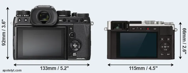 Comparison X-T2 or D-LUX 7 rear