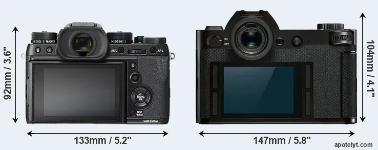 Comparison X-T2 or Leica SL rear