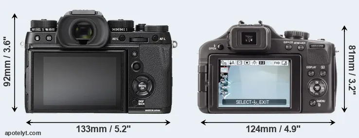 Comparison X-T2 or V-LUX 3 rear